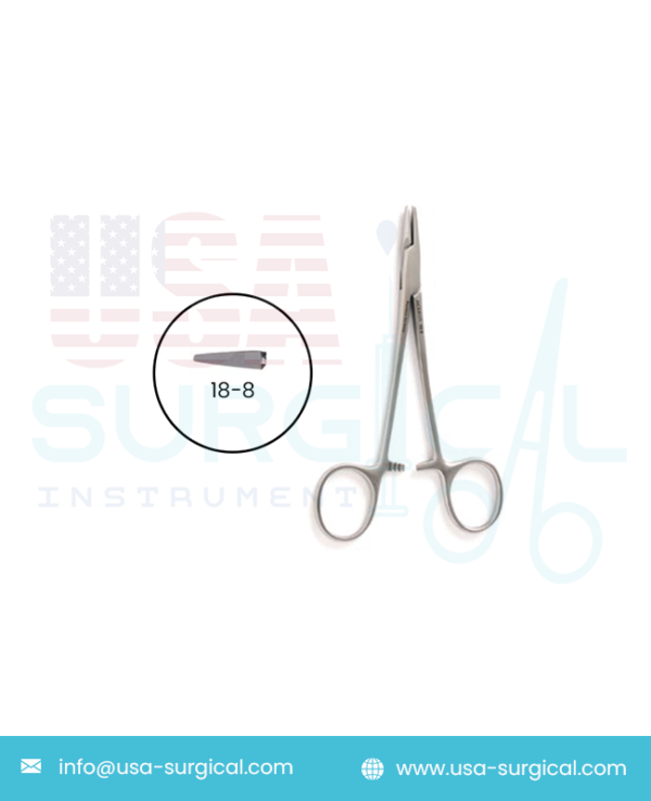 HALSEY Needle Holder, smooth jaws