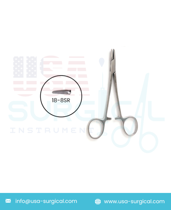 HALSEY Needle Holder, serrated jaws