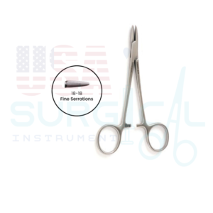 BROWN Needle Holder, convex jaws, fine serrations