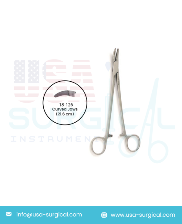 HEANEY Needle Holder, curved jaws