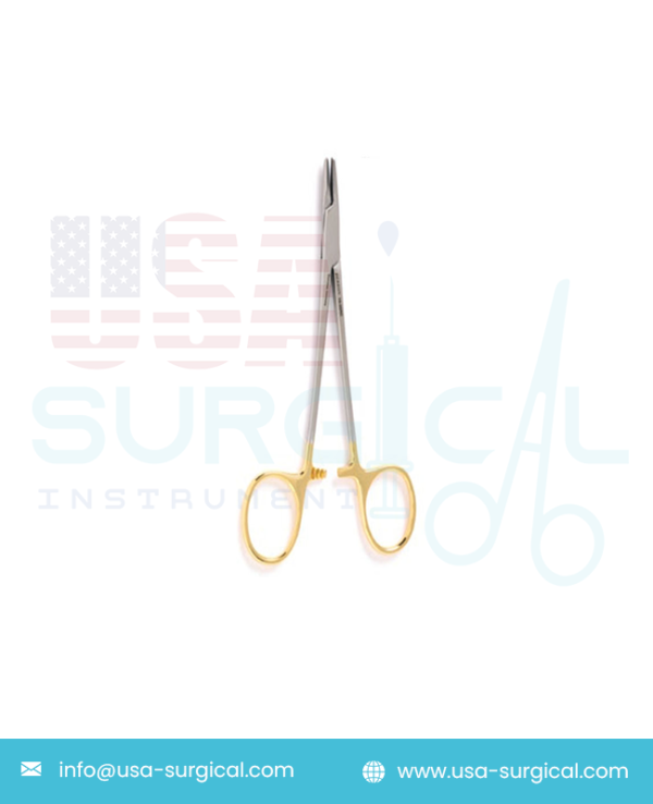 HALSEY Needle Holder - Tungsten Carbide, smooth jaws, General purpose plastic surgery needle holder.