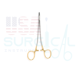 COOLEY Needle Holder - Tungsten Carbide,Extra delicate with finely tapered serrated jaws