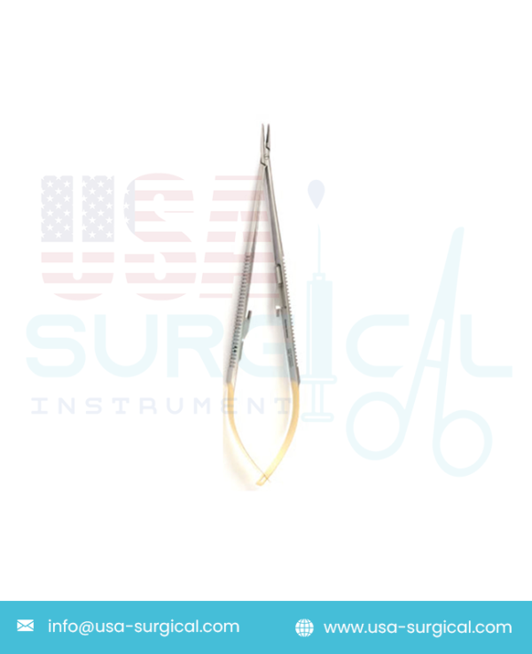 JACOBSON Microvascular Needle Holder - Tungsten Carbide, straight, Fine serrated jaws with lock