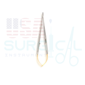 JACOBSON Microvascular Needle Holder - Tungsten Carbide, straight jaws with lock, Round handles