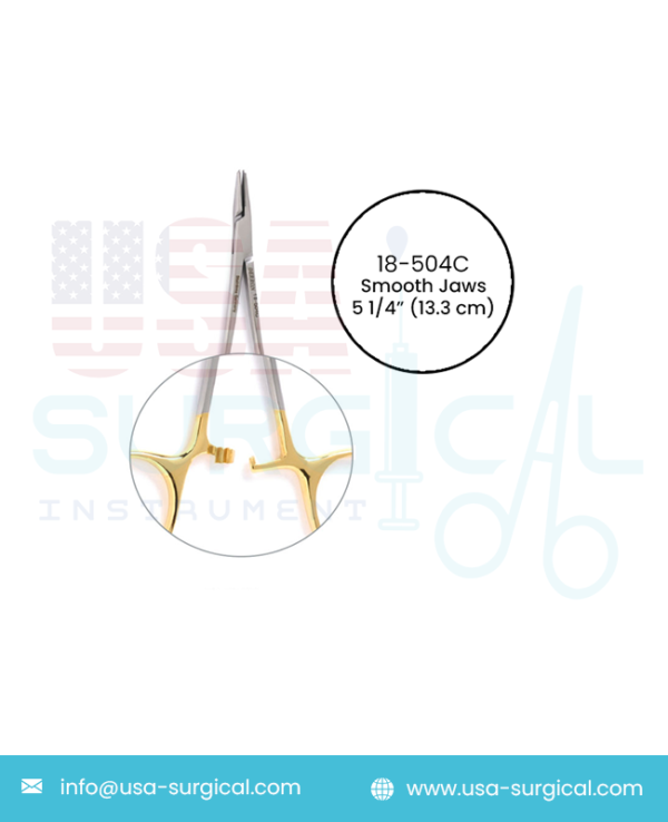 WEBSTER Auto-Release Needle Holder - Tungsten Carbide, smooth jaws