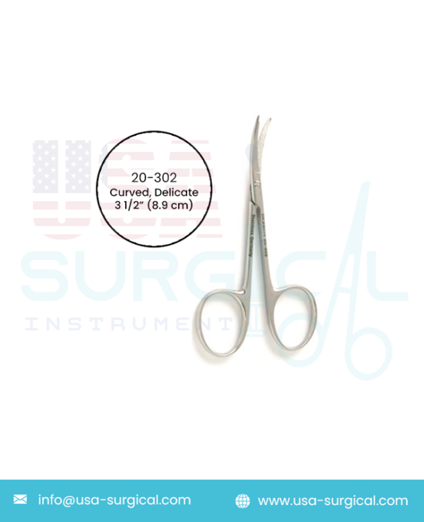 SHORTBENT Stitch Scissors, curved, delicate