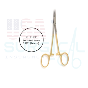 BAUMGARTNER Needle Holder serrated jaws - Left Handed