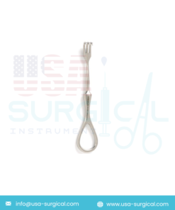 VOLKMAN Finger Retractor, 2 prongs, sharp