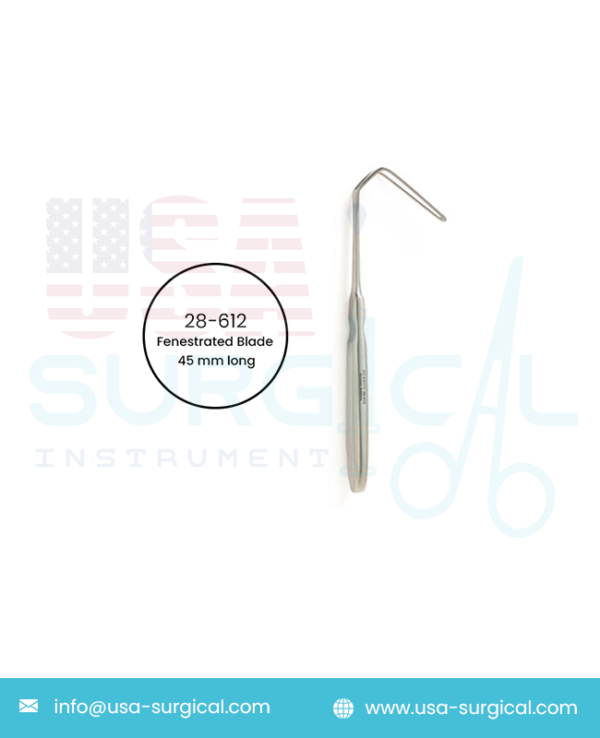 AUFRICHT Nasal Retractor-Speculum, fenestrated blade long