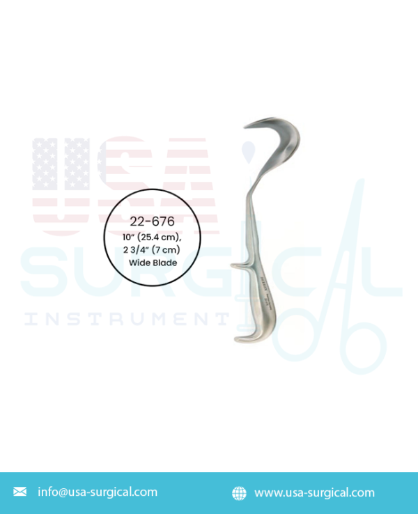 MAYO Abdominal retractor, wide blade