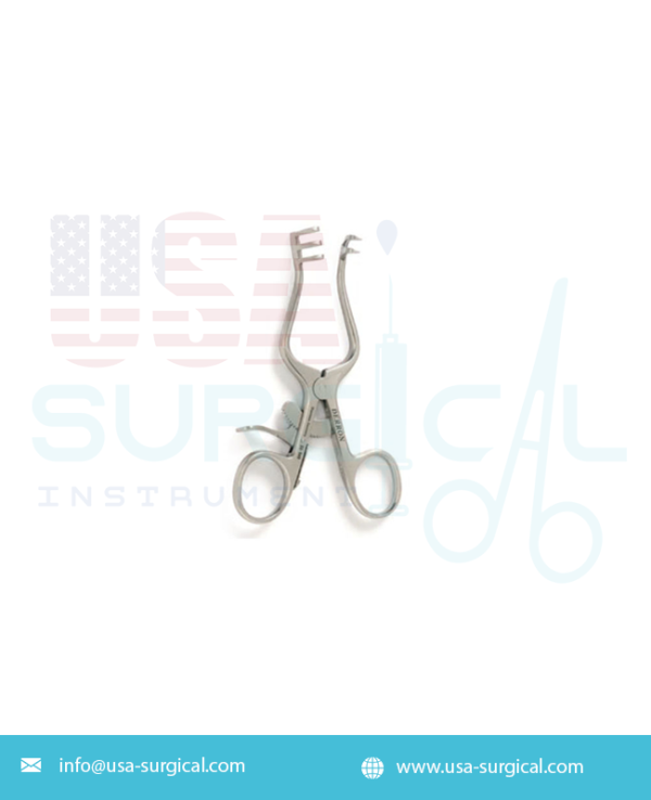 WEITLANER Retractor, 2 x 3 teeth, sharp