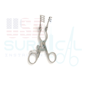 BECKMAN-WEITLANER Retractor, 3 x 4 sharp teeth with hinged blades