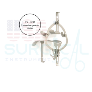 O’Sullivan-O’Connor Abdominal Retractor with 3 interchangeable blades. two small size