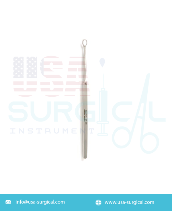 PIFFARD DERMAL CURETTES, oval, narrow handle, Size 00 dia)