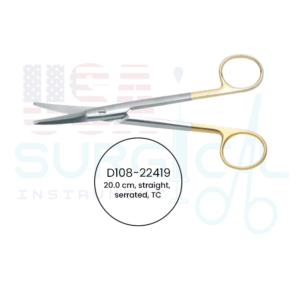 Rees, Scissors, straight, serrated, TC - GOLD