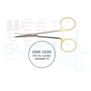 Kaye, Scissors, curved, serrated, TC - GOLD