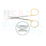Kilner, Scissors, curved, 1 blade TC - GOLD, 1 blade serrated