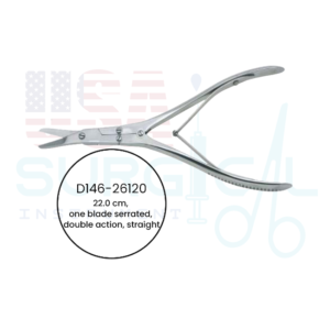 Caplan Septum, Scissors, one blade serrated, double action, straight