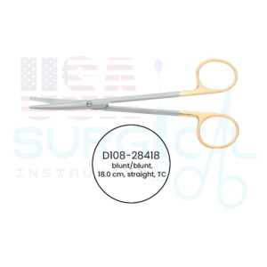 Metzenbaum, Scissors, blunt/blunt, straight, TC - GOLD