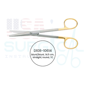 Operating, Scissors, blunt/blunt, straight, round, TC - GOLD