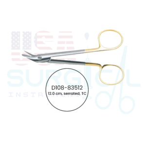 Universal Wire Scissors, serrated, TC - GOLD