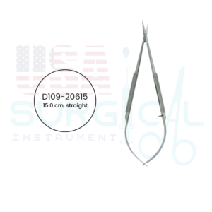 Micro Scissors, spring scissors with round handle, blade 14 mm