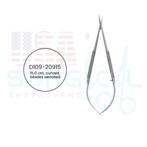 Micro Scissors, spring scissors with round handle, blade 14 mm