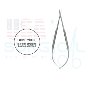 Micro Scissors, spring scissors with round handle, blade 14 mm