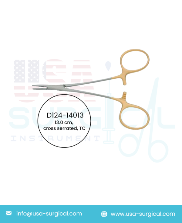 Par, Needle Holder, cross serrated, TC - GOLD