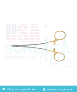 Euphrate-Pasque, Needle Holder, extremely delicate, cross serrated, TC - GOLD