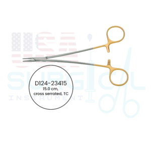 Micro-Vascular, Needle Holder, cross serrated, TC - GOLD