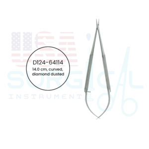 Barraquer Micro, Needle Holders with round handle, without lock, tip 0.8 x 1.2 mm