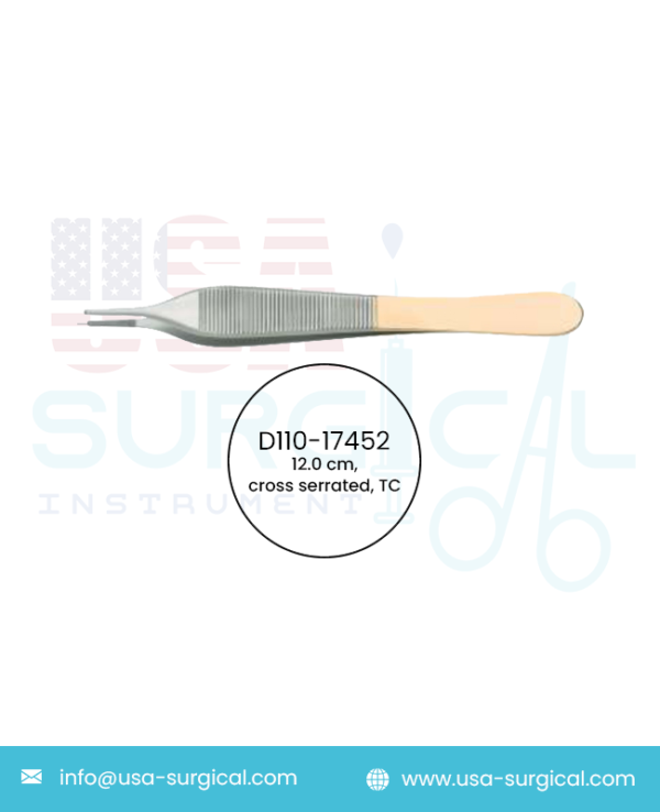 Par, Forceps, cross serrated, TC - GOLD