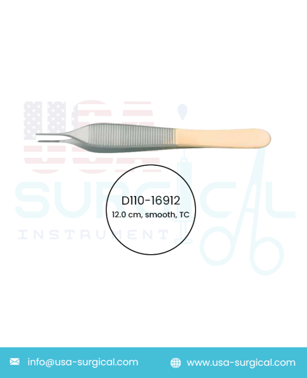 Adson Delicate, Forceps, smooth, TC - GOLD