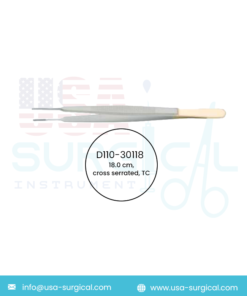 Gerald, Forceps, cross serrated, TC - GOLD