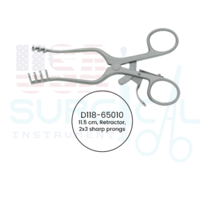 Weitlaner, Retractor, 2x3 sharp prongs