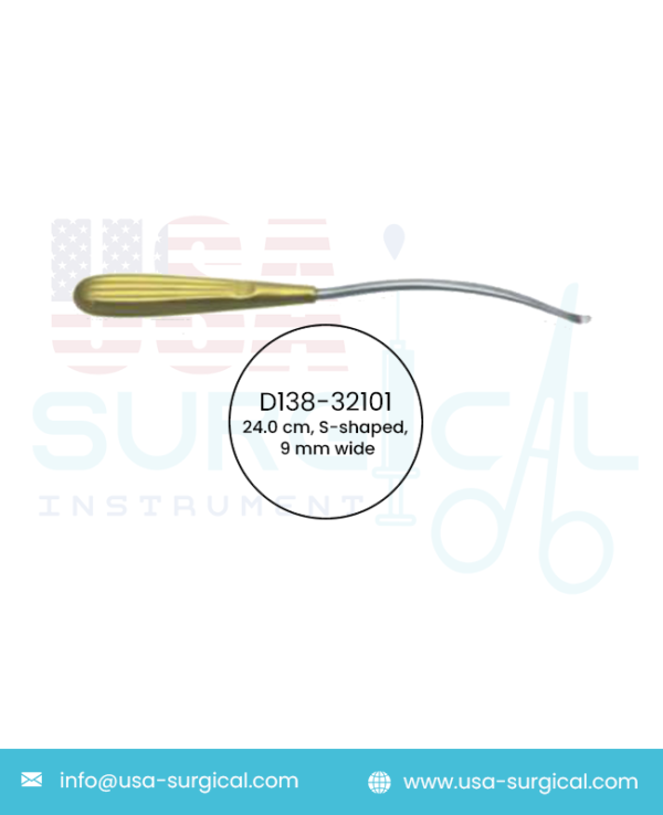 Periosteal Dissector, S-shaped, 9 mm wide