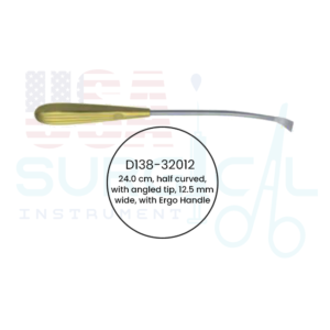 Scalp Dissector, half curved, with angled tip, 12.5 mm wide