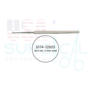 Fox dermal curette, oval