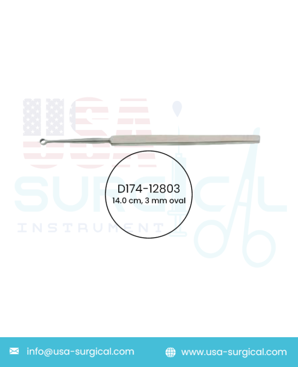 Fox dermal curette, oval