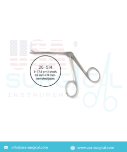 HARTMAN-NOYES Alligator Ear Forceps shaft, serrated jaws