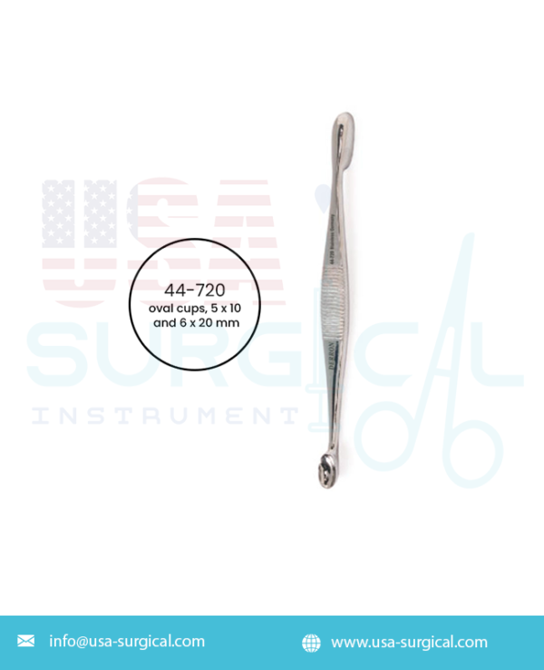 VOLKMAN Bone Curette, double end, oval cups