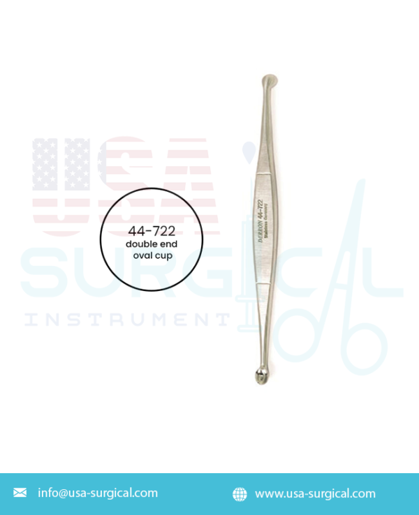 VOLKMAN Bone Curette, double end oval cup and round cup