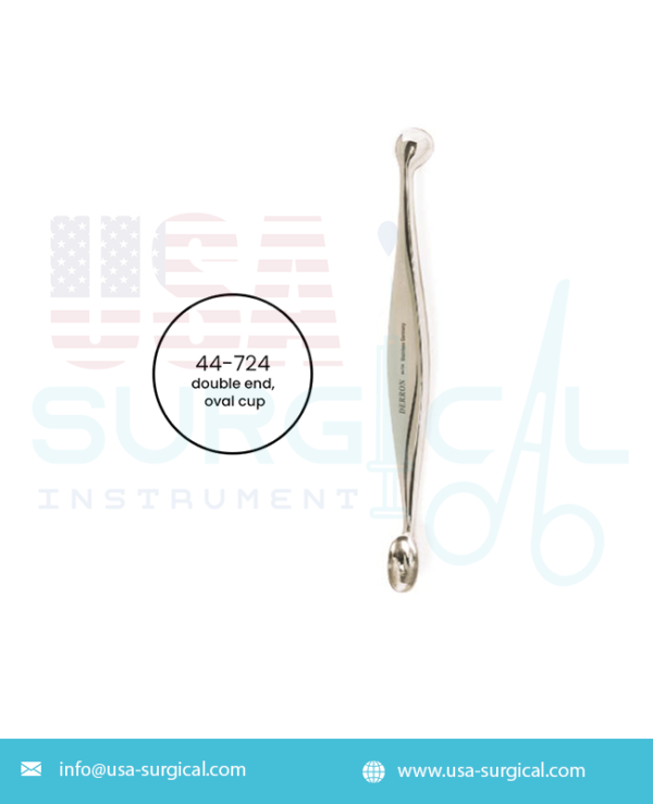 VOLKMAN Bone Curette, double end oval cup and round cup