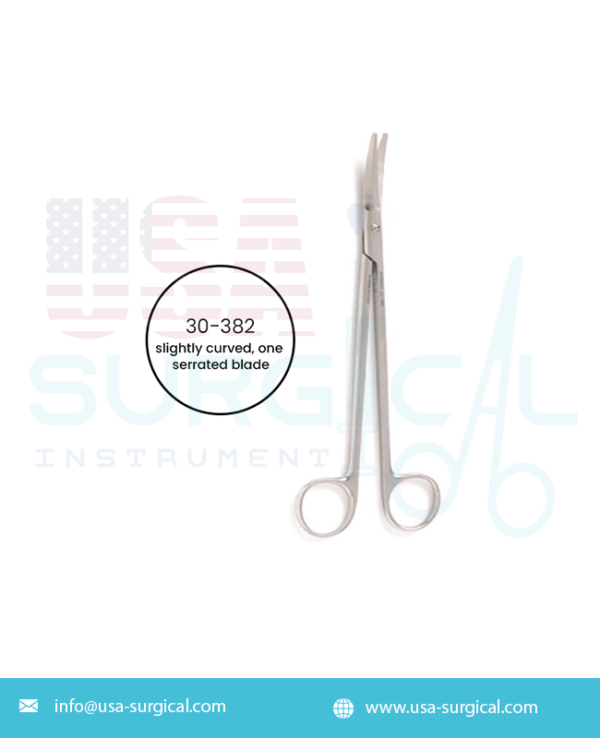 GORNEY Facelift Scissors , slightly curved, one serrated blade