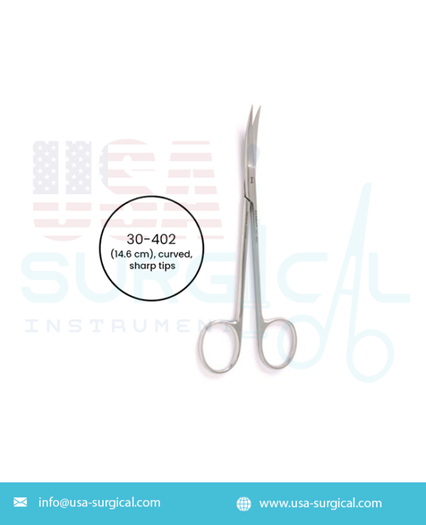 JOSEPH Nasal Scissors, curved, sharp tips