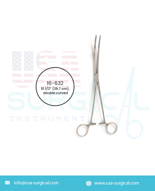 BOZEMAN Uterine Dressing Forceps, double curved