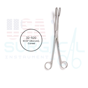 JAVERTS Cervical Polyp Forceps, curved, flat serrated jaws without ratchet