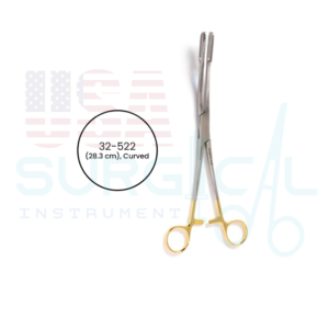 JAVERTS Cervical Polyp Forceps, curved, flat serrated jaws with ratchet