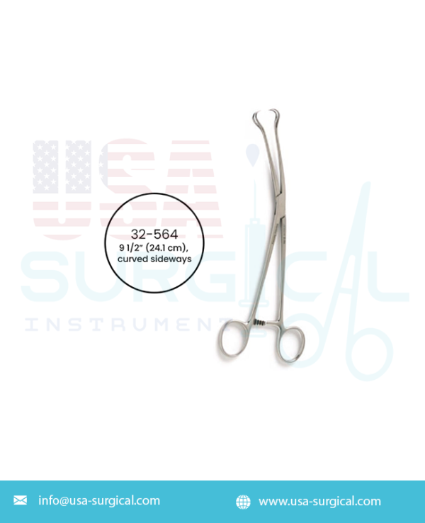 SKENE Uterine Vulsellum Forceps, curved sideways